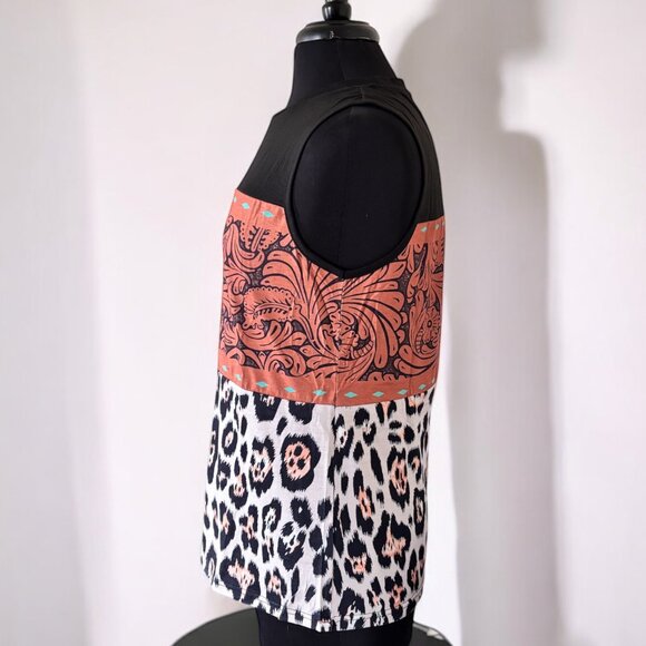 Leopard Multi Color-block T-shirt - Picture 7 of 8